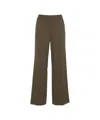 Kaos Fluid Wide-leg Trousers In Brown