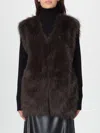 Kaos Fur Coat  Woman Color Brown In Brown