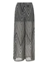 Kaos Geometric-pattern Flared Trousers In Gray