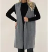 Kaos Gilet Sweater Vest In Antracite In Gray
