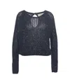 Kaos Glitter-embroidered Sweater In Blue