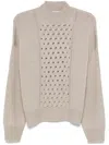 Kaos High-neck Sweater In Neutrals