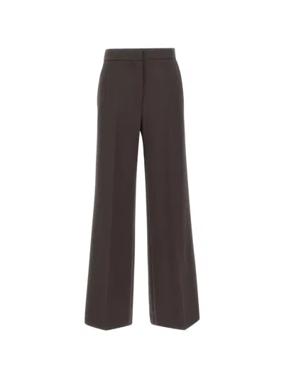 Kaos High-waisted Palazzo Pants In Brown