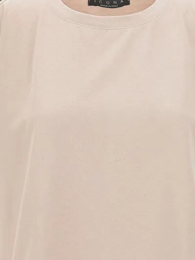 Kaos Icona Crew-neck T-shirt In Neutral