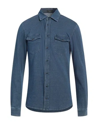 Kaos Jeans Man Shirt Blue Size L Cotton, Elastane