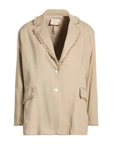 Kaos Jeans Woman Blazer Beige Size M Cotton In Brown