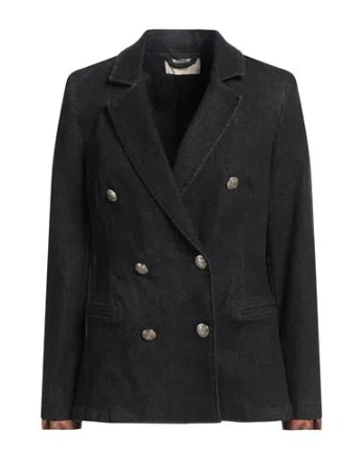 Kaos Jeans Woman Blazer Black Size 6 Cotton, Polyester, Modal, Elastane