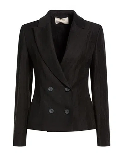 Kaos Jeans Woman Blazer Black Size 10 Viscose, Linen, Polyester, Polyamide