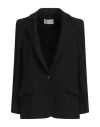 Kaos Jeans Woman Blazer Black Size 2 Linen, Viscose, Polyamide
