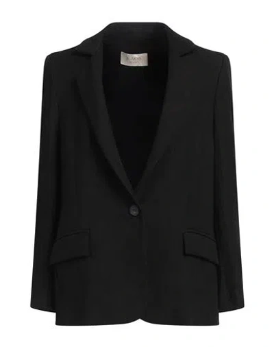 Kaos Jeans Woman Blazer Black Size 2 Linen, Viscose, Polyamide In Black
