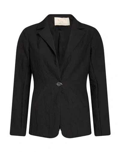 Kaos Jeans Woman Blazer Black Size 4 Polyester, Viscose