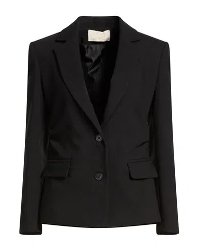 Kaos Jeans Woman Blazer Black Size 4 Polyester, Viscose, Elastane