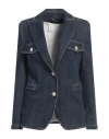 Kaos Jeans Woman Blazer Blue Size 6 Cotton, Polyester, Elastane In Blue