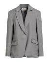 Kaos Jeans Woman Blazer Light Grey Size 10 Polyester In Gray