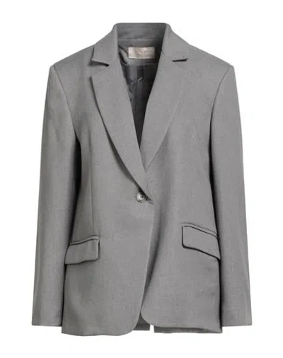 Kaos Jeans Woman Blazer Light Grey Size 10 Polyester In Gray