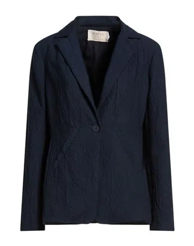 Kaos Jeans Woman Blazer Navy Size 4 Polyester, Viscose In Blue