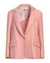 Kaos Jeans Woman Blazer Salmon Pink Size 6 Linen, Viscose, Polyamide