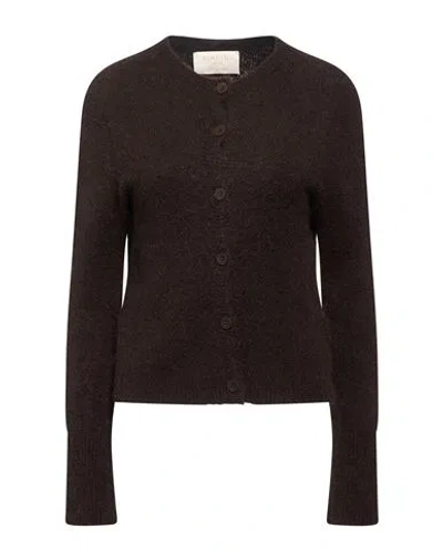 Kaos Jeans Woman Cardigan Dark Brown Size S Acrylic, Polyamide, Wool, Mohair Wool, Elastane