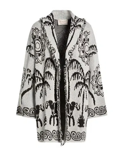 Kaos Jeans Woman Cardigan Light Grey Size M Acrylic, Cotton In Multi