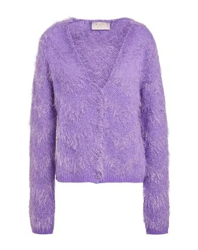 Kaos Jeans Woman Cardigan Purple Size S Polyamide, Acrylic, Mohair Wool