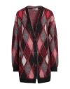 Kaos Jeans Woman Cardigan Red Size M Acrylic, Mohair Wool, Polyamide In Red