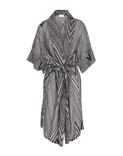 Kaos Jeans Woman Cardigan Silver Size 8 Polyamide, Metallic Polyester, Polyester, Viscose In Gray