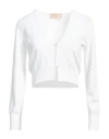 Kaos Jeans Woman Cardigan White Size L Viscose, Polyamide
