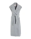 Kaos Jeans Woman Coat Grey Size 10 Polyester In Gray