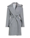 Kaos Jeans Woman Coat Grey Size 10 Polyester In Gray