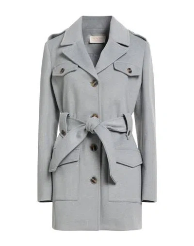 Kaos Jeans Woman Coat Light Grey Size 8 Polyester, Viscose In Gray