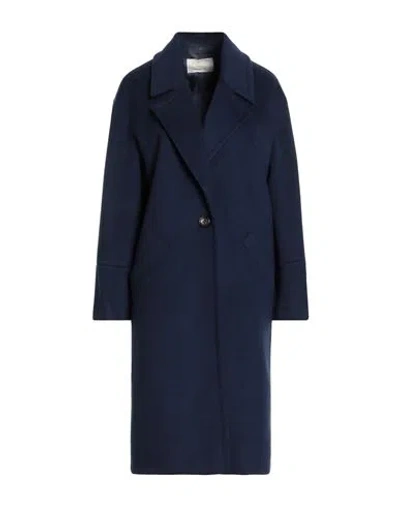 Kaos Jeans Woman Coat Midnight Blue Size 4 Polyester, Viscose, Elastane