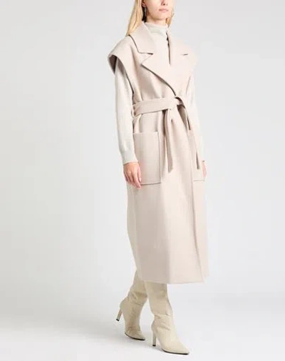 Kaos Jeans Woman Coat Taupe Size 2 Polyester In Gray