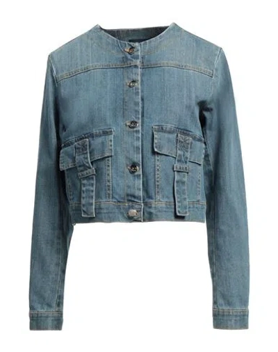 Kaos Jeans Woman Denim Outerwear Blue Size 6 Cotton, Elastane