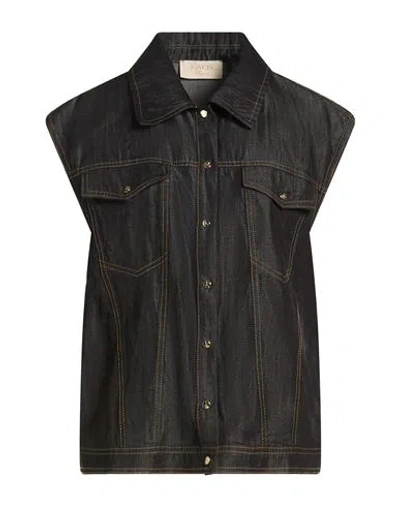 Kaos Jeans Woman Denim Shirt Black Size 10 Lyocell