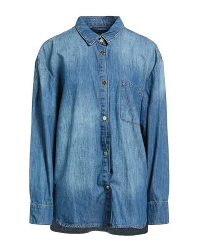 Kaos Jeans Woman Denim Shirt Blue Size 12 Cotton