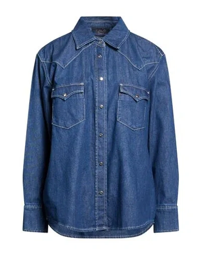 Kaos Jeans Woman Denim Shirt Blue Size 6 Cotton