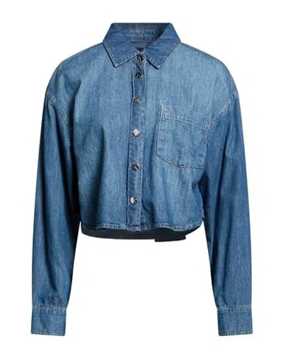 Kaos Jeans Woman Denim Shirt Blue Size 8 Cotton