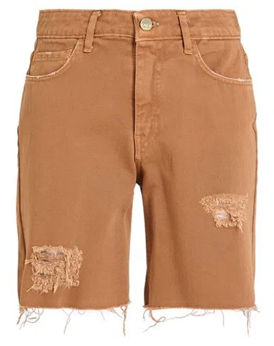 Kaos Jeans Woman Denim Shorts Brown Size 28 Cotton