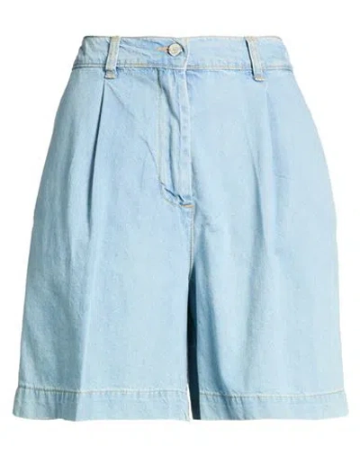 Kaos Jeans Woman Denim Shorts White Size 6 Cotton In Blue