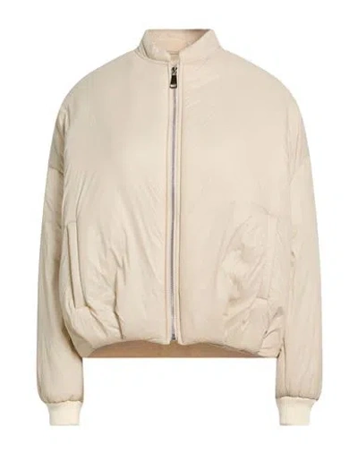 Kaos Jeans Woman Jacket Beige Size 6 Nylon In Neutral