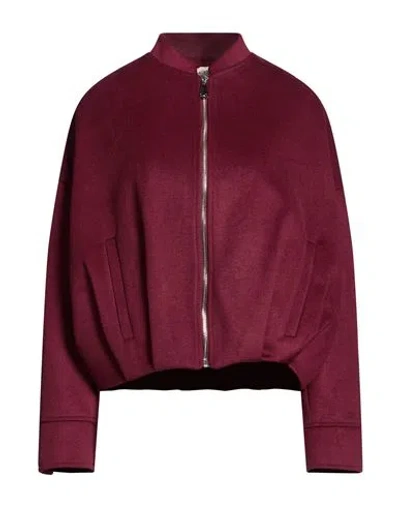Kaos Jeans Woman Jacket Burgundy Size 2 Polyester, Viscose