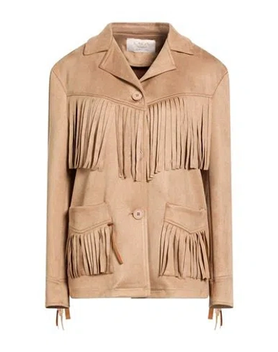 Kaos Jeans Woman Jacket Camel Size M Polyester, Elastane In Brown