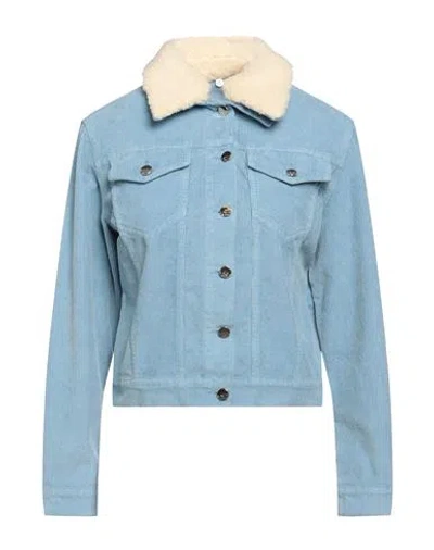 Kaos Jeans Woman Jacket Light Blue Size 12 Cotton, Elastane