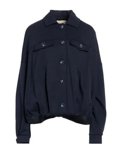 Kaos Jeans Woman Jacket Navy Size S Cotton, Polyester In Blue