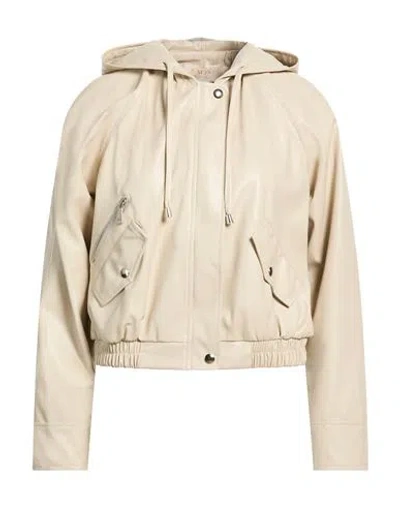 Kaos Jeans Woman Jacket Sand Size 6 Polyester, Polyurethane In Neutral