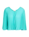 Kaos Jeans Woman Jacket Turquoise Size 10 Polyester In Blue