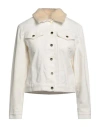 Kaos Jeans Woman Jacket White Size 8 Cotton, Elastane