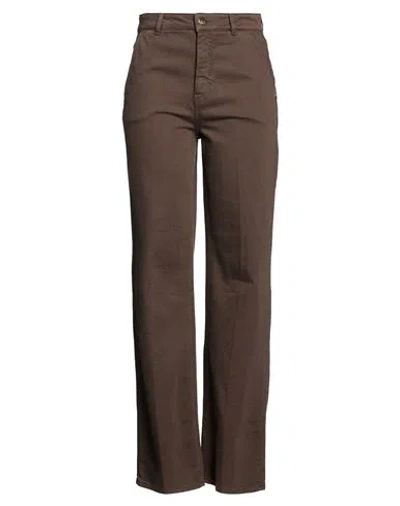 Kaos Jeans Woman Jeans Dark Brown Size 31 Cotton, Elastane
