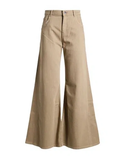 Kaos Jeans Woman Jeans Light Brown Size 33 Cotton, Elastane In Animal Print