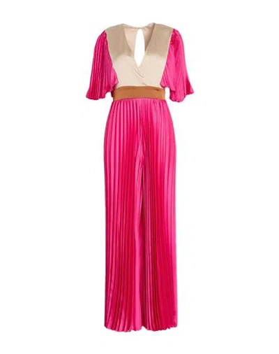 Kaos Jeans Woman Jumpsuit Fuchsia Size 2 Polyester In Pink
